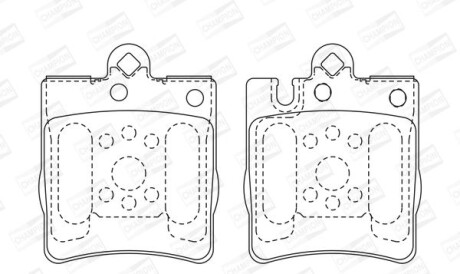 Гальмівні колодки задні Mercedes C-Class, CLC-Class, CLK, E-Class, SLK - CHAMPION 571988CH