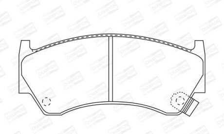 NISSAN Тормозные колодки передн. Almera,Suzuki Baleno 95- - (410601N090, 410601N060, 410601N890) CHAMPION 572396CH (фото 1)