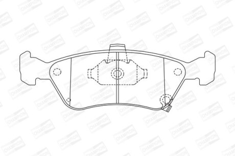 Колодки тормозные дисковые передние Toyota Avensis (97-03) - (8671016537, 8660004628, 04465YZZCG) CHAMPION 572400CH