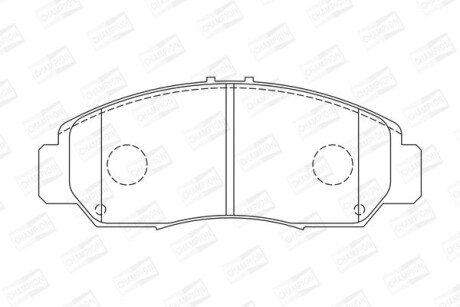 Колодки тормозные дисковые передние HONDA ACCORD VII (CM) 02-08, CIVIC IX Saloon (FB) 11- - CHAMPION 572449CH