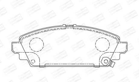 Honda гальмівні колодки передн.accord 1.6 98-,civic 1.7ctdi/2.0 01- - CHAMPION 572464CH