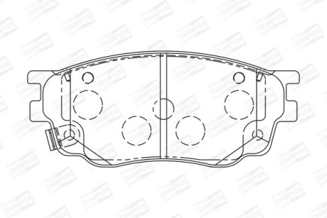 Колодки гальмівні дискові передні MAZDA 6 Hatchback (GG) 02-08, 6 Saloon (GG) 02-08 - CHAMPION 572489CH