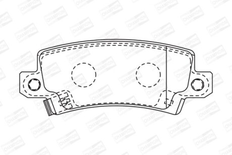 Колодки тормозные дисковые задние TOYOTA Corolla - (0446602160, 0446602020, 0446602040) CHAMPION 572492CH