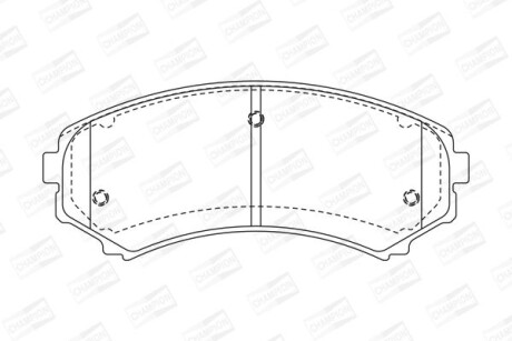 Колодки тормозные дисковые передние MAZDA E2000, E2200, MITSUBISHI Montero, Pajero, Shogun - CHAMPION 572497CH