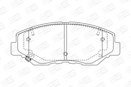 Колодки гальмівні дискові передні Honda CR-V - (45022S9AE50, 45022S9AE60, 45022S9AA00) CHAMPION 572504CH (фото 1)