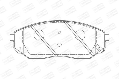 Колодки тормозные дисковые передние KIA SORENTO I (JC) 02-11|MAZDA 626 II (GC) 82-90 - CHAMPION 572511CH