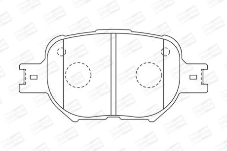 Колодки гальмівні дискові передні TOYOTA CALDINA Estate (_T24_) 02-07, CELICA Coupe (_T23_) 99-06 - CHAMPION 572517CH