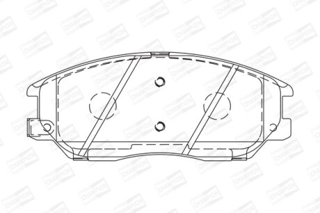 Колодки тормозные дисковые передние Hyundai Terracan (03-06)/ SsangYong Rexton/R - CHAMPION 572518CH