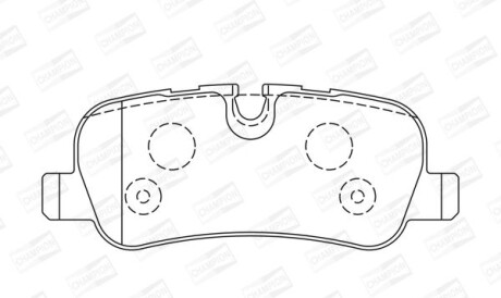 Landrover тормозные колодки задн.range rover sport 05-,discovery 04- - CHAMPION 572522CH