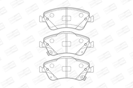 Колодки гальмівні дискові передні TOYOTA Auris - (0446502200, 0446502270, 0446502160) CHAMPION 572524CH (фото 1)