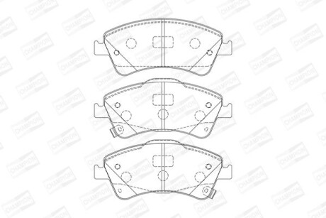 Гальмівні колодки передні Toyota Auris, Corolla, Verso / Chrysler Grand Voyager - CHAMPION 572525CH