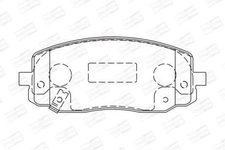 Колодки тормозные дисковые передние HYUNDAI i10 I (PA) 07-|KIA PICANTO I (SA) 04-12 - (581010XA01, 581010XA10, 5810107A10) CHAMPION 572526CH