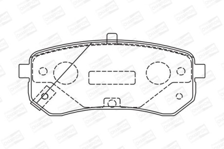 Колодки тормозные дисковые задние Hyundai I10 I (PA) (07-)/Kia Picanto I (SA) (04-12) - CHAMPION 572527CH