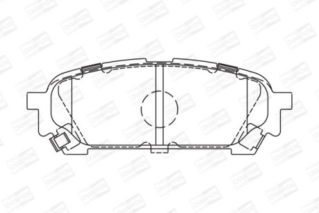 Колодки тормозные дисковые задние Subaru Forester (SG_) (02-12), Impreza Estate (GG) (00-08) - CHAMPION 572529CH