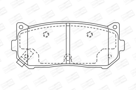 Колодки гальмівні дискові - (0K9A02623Z, 0K9A02628Z, 0K2FC2628Z) CHAMPION 572556CH