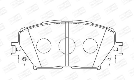 Toyota тормозные колодки передн.yaris 05- - (0446552240, 0446552270, 0446552300) CHAMPION 572594CH