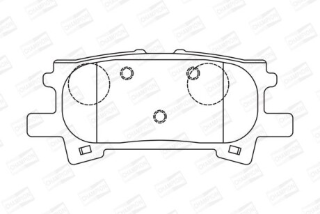 Колодки тормозные дисковые задние LEXUS RX (_U3_) 03-08|TOYOTA HARRIER (_U3_) 03-13 - CHAMPION 572621CH