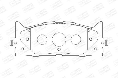 Колодки гальмівні дискові передні LEXUS ES (AVV6_, GSV6_, ASV6_) - (0446533440, 0446533450, 0446533470) CHAMPION 572651CH (фото 1)