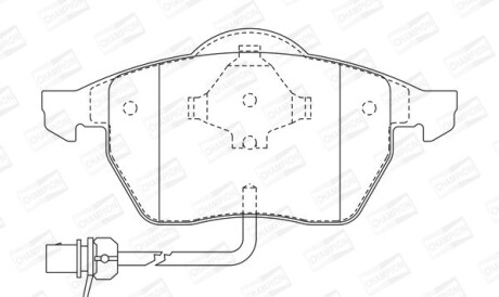 Vw тормозные колодки передн.sharan 00-ford galaxyseat - CHAMPION 573022CH