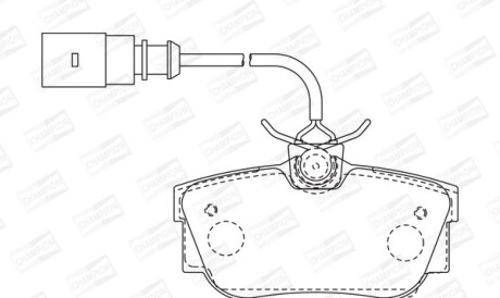 Гальмівні колодки задні Ford Galaxy / Seat Alhambra / VW Sharan, Transporter - CHAMPION 573049CH