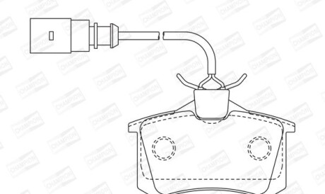 Vw тормозные колодки задн.sharan,seat,ford galaxy 96- - CHAMPION 573065CH