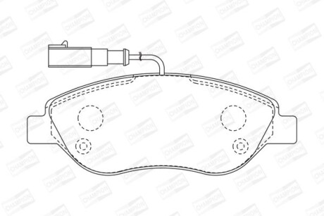 Fiat гальмівні колодки передн. bravo, stilo - ((77365188, 77362093, 77362196, 9949279, 77364589)) CHAMPION 573076CH
