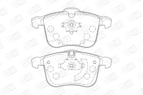 Колодки гальмівні дискові - ((1605079, 1605138, 12802167, 93188113, 93190340)) CHAMPION 573090CH