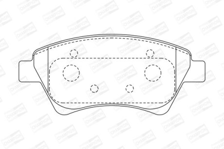 Колодки тормозные дисковые передние Renault Megane II (01-12) - CHAMPION 573124CH