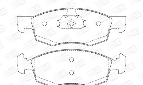 Fiat тормозные колодки передн.doblo 01- - CHAMPION 573130CH