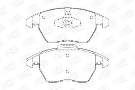 Колодки гальмівні дискові передні Citroen C4 2.0i / 2.0 HDI - CHAMPION 573134CH