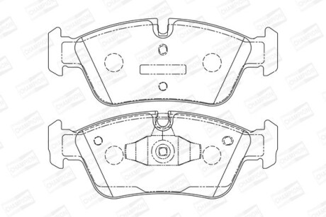Колодки гальмівні дискові - (34116769951, 34116769763) CHAMPION 573138CH