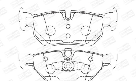 Bmw тормозные колодки задн.3 e90 04-,x1/3 09- - CHAMPION 573139CH