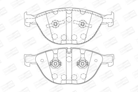 Колодки гальмівні дискові - ((34110300361, 34112283365, 34112284065, 34116763652, 34116764312)) CHAMPION 573150CH