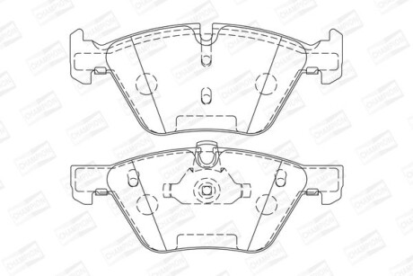 Колодки тормозные дисковые передние BMW Series 3 (E90) (05-), Series 5 (E60) - CHAMPION 573151CH