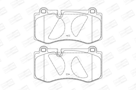 Колодки гальмівні дискові передні MERCEDES-BENZ E-CLASS (W211) 02-09, S-CLASS (W221) 05-13 - CHAMPION 573178CH