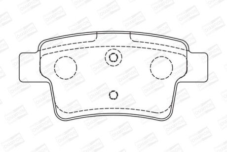 Колодки гальмівні дискові задні Citroen C4 Grand Picasso I (UA_) 06-13, C4 Picasso I MPV (UD_) 06-15 - (8671019155, 8660004489, 425432) CHAMPION 573194CH