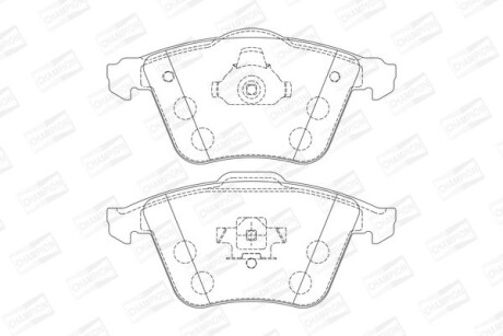 Колодки тормозные дисковые передние FORD FOCUS II (DA_, HCP, DP) 04-13|MAZDA 6 Saloon (GG) 02-08|SAAB 9-3 (YS3F, E79, D79, D75) - (1368558, 4N512K021AB, B3YF3323Z) CHAMPION 573199CH (фото 1)