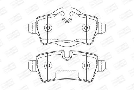 Колодки тормозные дисковые задние MINI MINI (R56) 05-14, MINI Convertible (R57) 07-15 - CHAMPION 573200CH