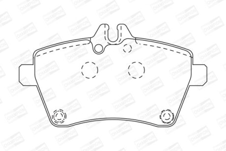 Колодки тормозные дисковые передние MB -BENZ A-CLASS (W169) - CHAMPION 573226CH