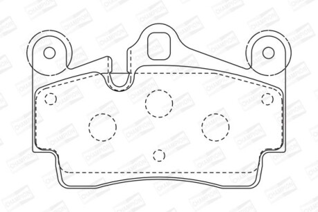 Колодки тормозные дисковые задние PORSCHE Cayenne, VW Touareg - (7L6698451, 7L6698451C) CHAMPION 573227CH