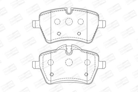 Колодки тормозные дисковые передние MINI MINI (R50, R53) 01-06, MINI (R56) 05-14 - CHAMPION 573234CH