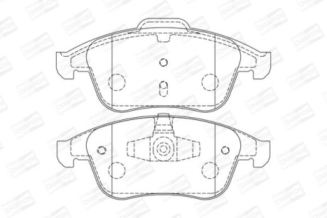 Колодки тормозные дисковые передние RENAULT Laguna III - CHAMPION 573243CH