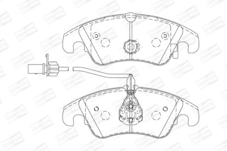 Колодки тормозные дисковые передние AUDI A4 B8 (8K2) 07-15, A4 B8 Avant (8K5) 07-15 - CHAMPION 573247CH