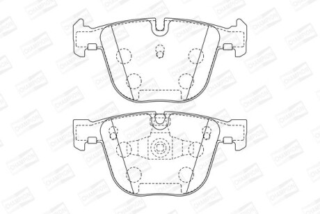 Колодки гальмівні дискові задні BMW 7 serie (08-) - (3421679O966, 34216790966, 34212449286) CHAMPION 573271CH