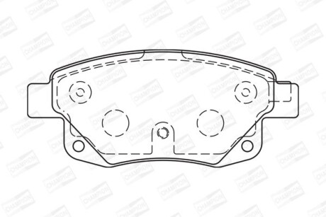 Колодки тормозные дисковые задние Transit 2.2TDCi, 2.3 16V, 2.4 TDCi (06-) - CHAMPION 573277CH