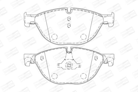 Колодки тормозные дисковые передние BMW 7 serie (08-) - CHAMPION 573292CH