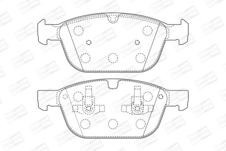 Колодки тормозные дисковые передние Volvo XC60 (08-) - CHAMPION 573293CH