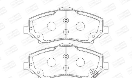 Chrysler тормозные колодки передн.grand voyager,dodge nitro,cherokee 07- - CHAMPION 573298CH