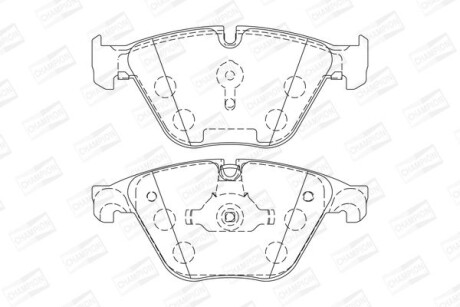 Колодки тормозные дисковые передние BMW 5 (F10, F18) - CHAMPION 573305CH