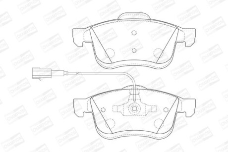 Колодки тормозные дисковые передние FIAT DOBLO Box Body/MPV (223_) 00-, DOBLO Bus (263_) 09- - CHAMPION 573334CH